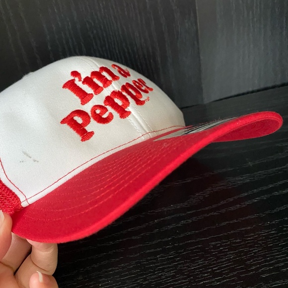 Dr Pepper I'm a Pepper Richardson 112 Trucker Hat Red White Mesh Snapback - Picture 3 of 12